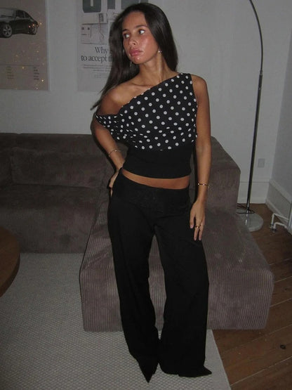 Rugloze Polka Dots Crop Top