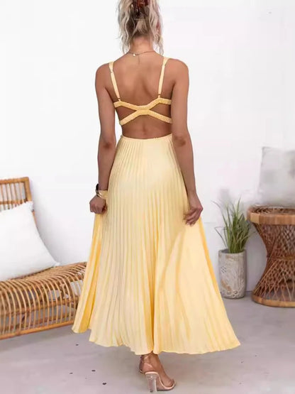 Elegante zomer Maxi jurk met riem