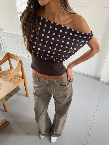 Rugloze Polka Dots Crop Top