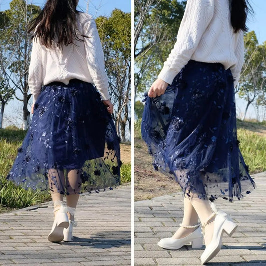 Elegante Bloemen Midi Rok