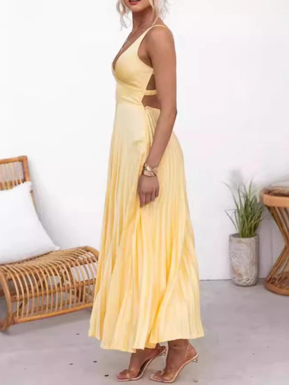 Elegante zomer Maxi jurk met riem